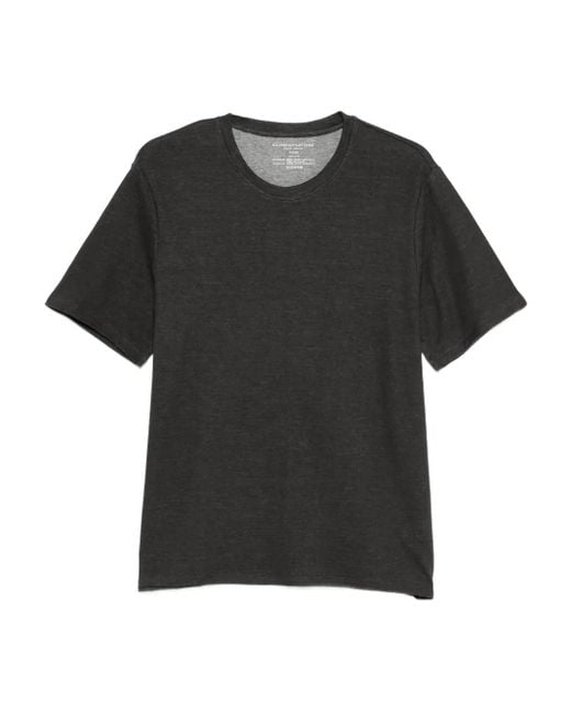 Majestic Filatures Black Crew-Neck T-Shirt for men