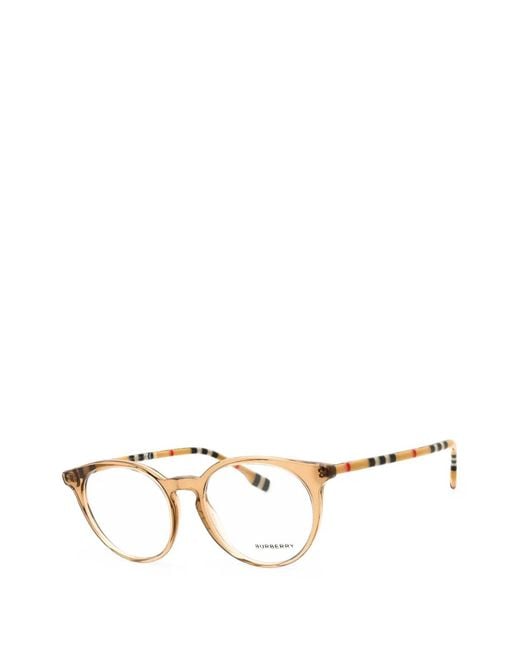 Burberry Metallic Round-Frame Glasses