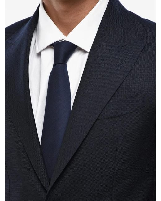 Corneliani Blue Single-Breasted Wool Blazer for men