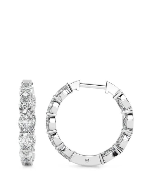 Diamond Essentials White Hoop Earrings
