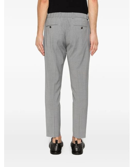 BE ABLE Gray Pantalon À Détails Plissés for men