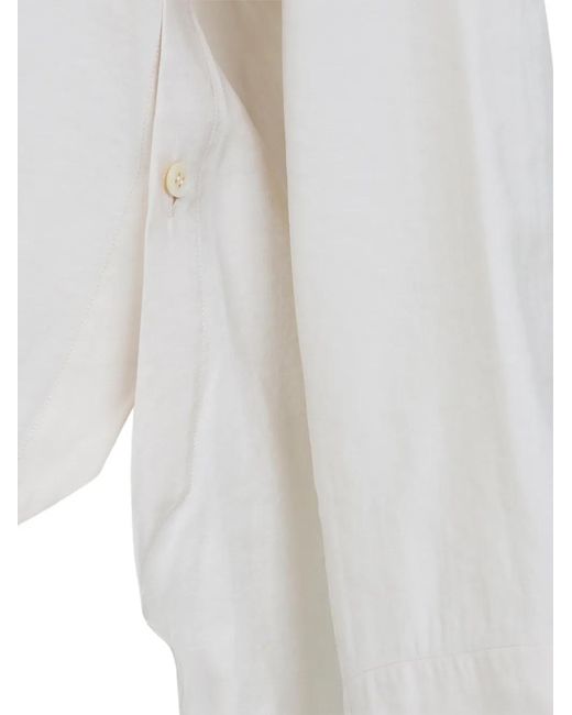 Studio Nicholson White Pampa Long-Sleeve Blouse