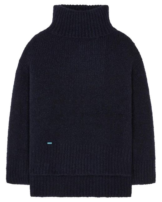 Alanui Blue Logo-Plaque Knitted Jumper