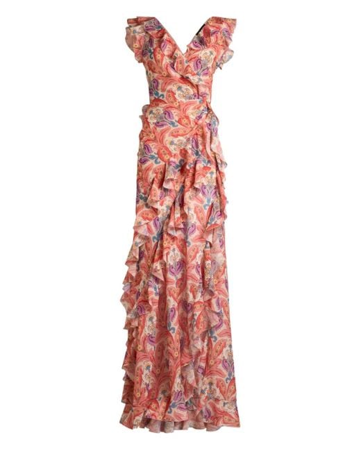 Etro Red Printed Dress