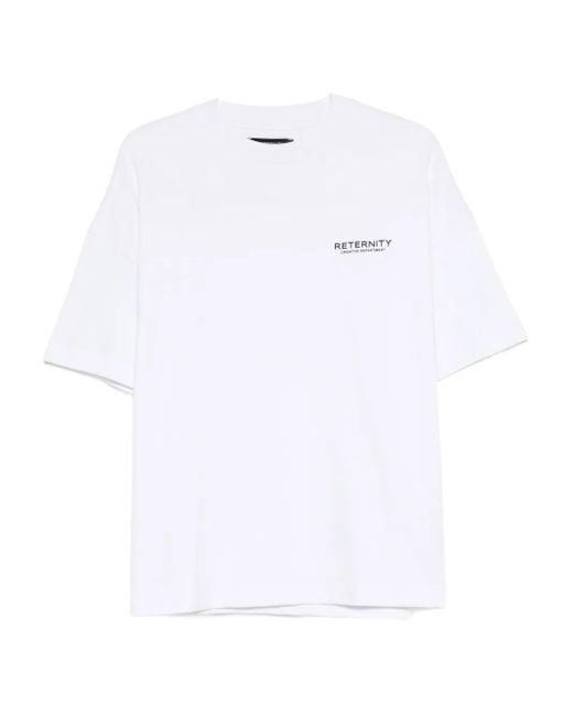 RETERNITY White Logo T-Shirt for men
