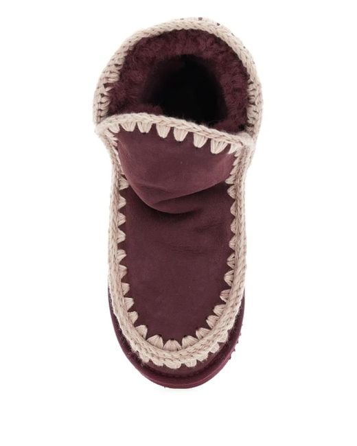 Stivali Con Bordo All'Uncinetto di Mou in Purple