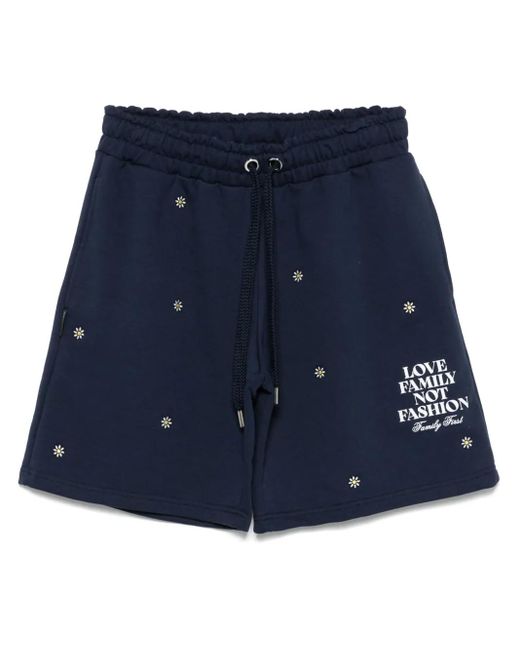 FAMILY FIRST Blue Flower Shorts for men