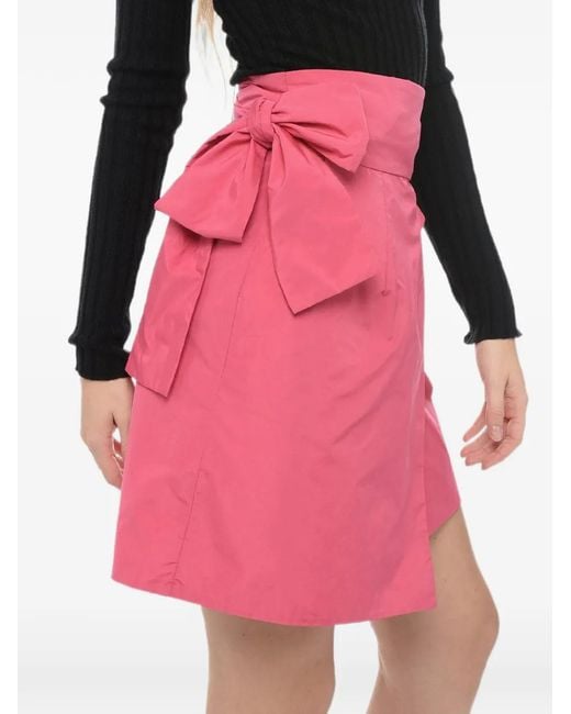 Co.Go Pink Bow-Detail Mini Skirt