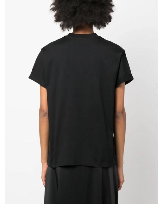 Stella McCartney Black Star-Print Faux-Pearl-Embellished T-Shirt