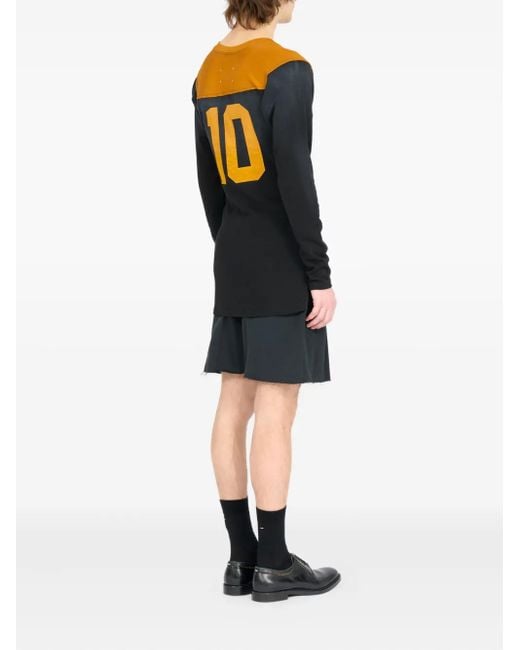Maison Margiela Black Long-Sleeved T-Shirt With Inserts for men