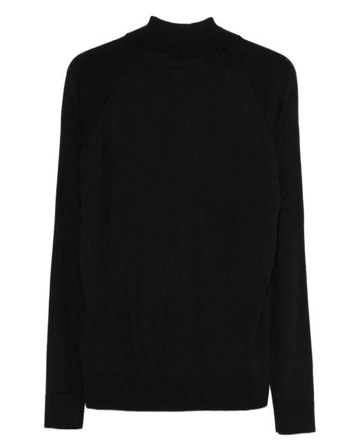 Les Hommes Black Wool Cardigan for men