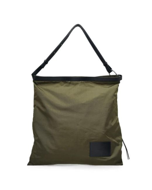 Jil Sander Green Medium Soft Rolled Tote Bag for men