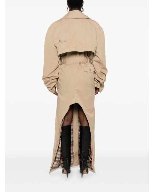 Balenciaga Natural Deconstructed Cotton Trench Coat