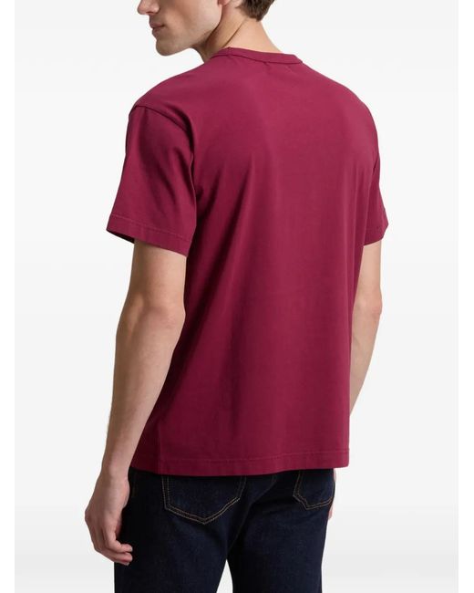 Woolrich Purple Logo-Print T-Shirt for men