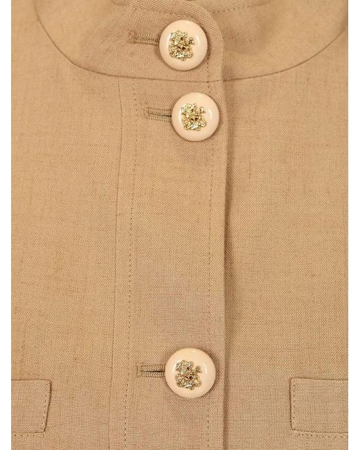 Valentino Garavani Natural Belted Embroidered Jacket