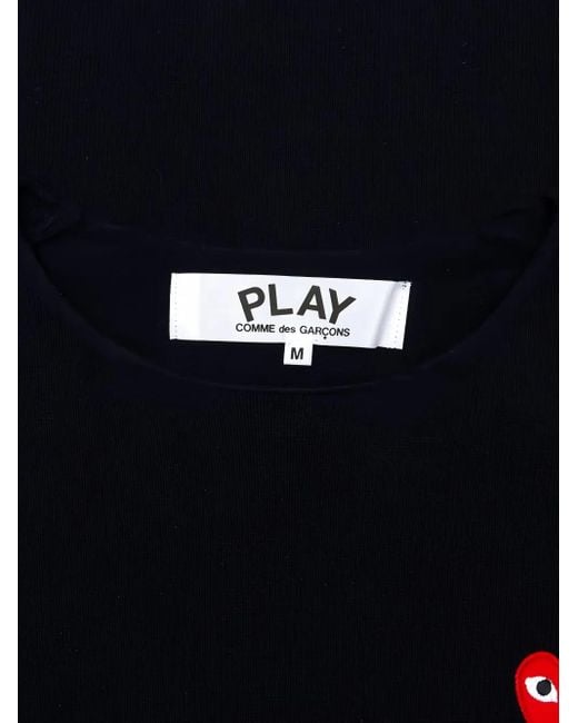 COMME DES GARÇONS PLAY Blue Heart-Logo Sweater for men