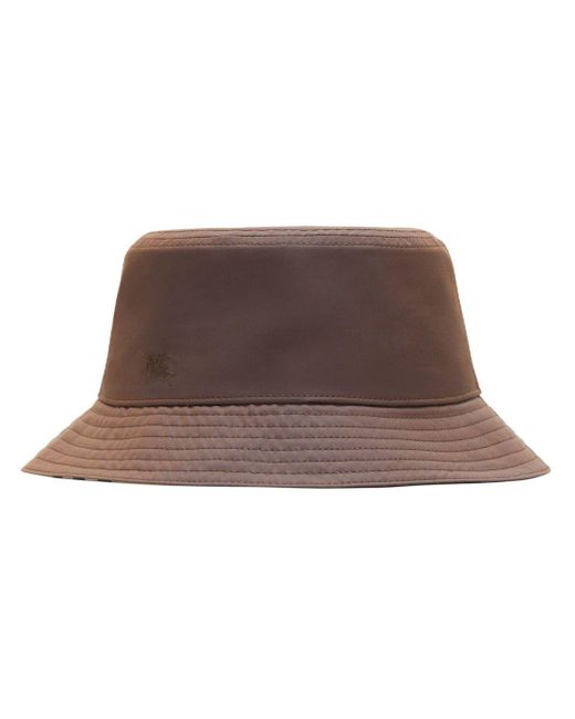 Burberry Brown Reversible Cotton Bucket Hat for men