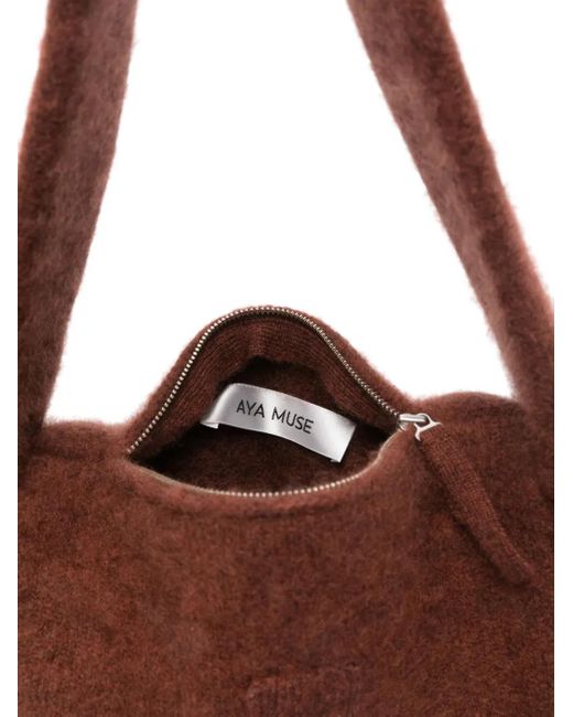 AYA MUSE Brown Textured Shoulder Bag