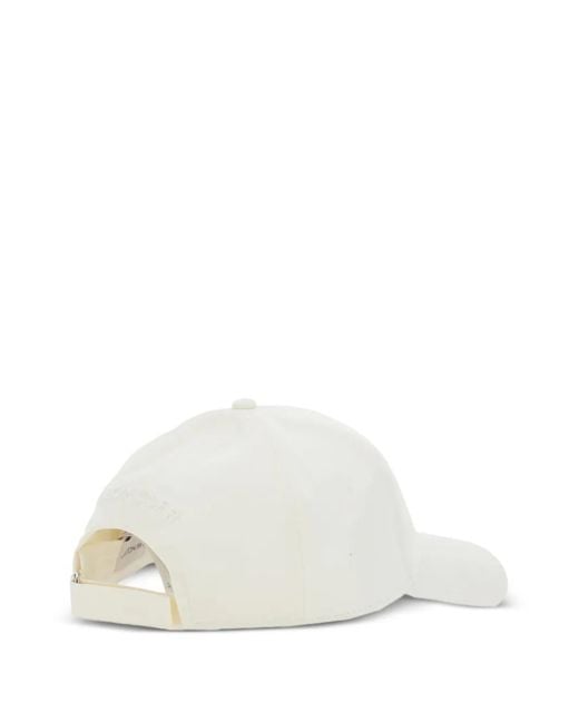 Moncler White Logo-Patch Baseball Cap for men