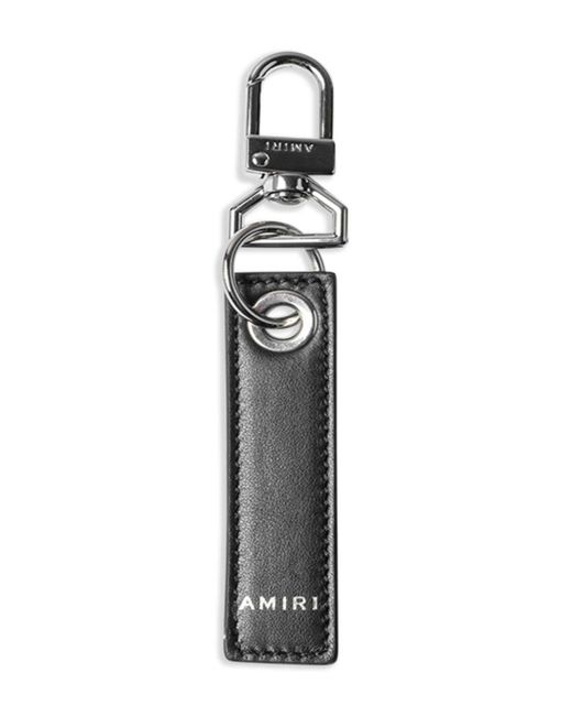 Amiri White Leather Tag Keychain