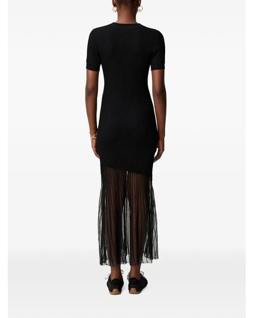 Claudie Pierlot Black Long Flared Knitted Dress