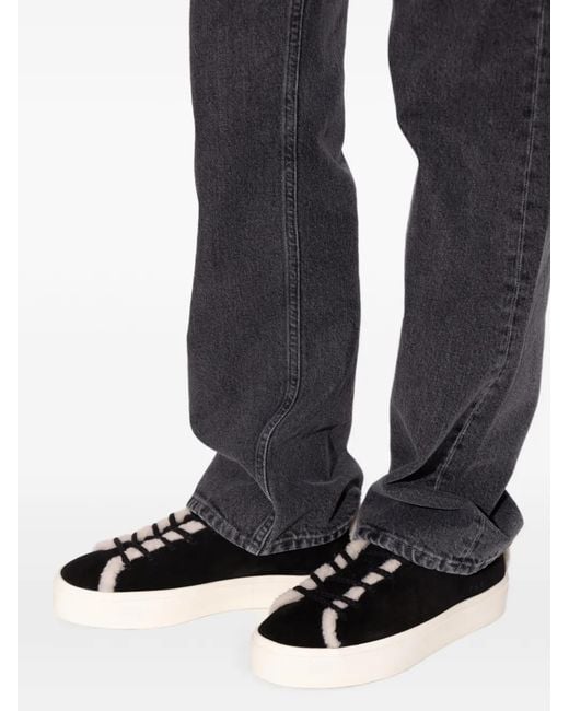 Inuikii Black Shearling Low Sneakers