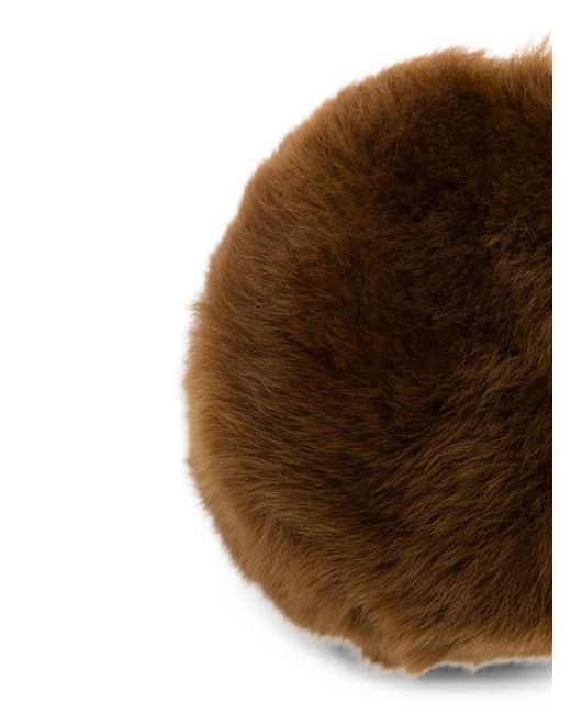 Saint Laurent Brown Pillbox Hat
