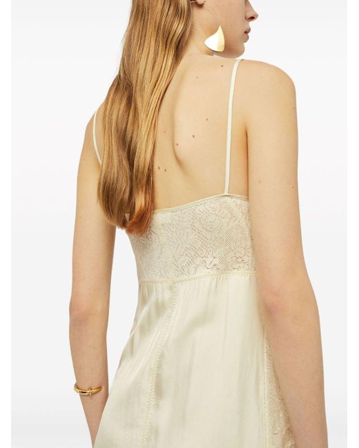 EMBROIDERED SQUARE NECK CAMI DRESS