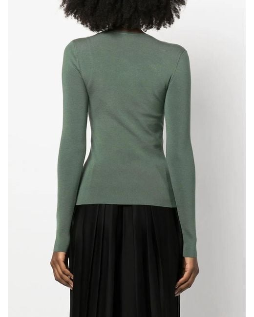 Joseph Green Fine-Knit Round-Neck Jumper