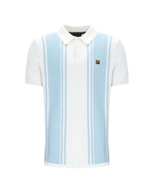 Fila Blue Buddy Logo-Patch Polo Shirt for men