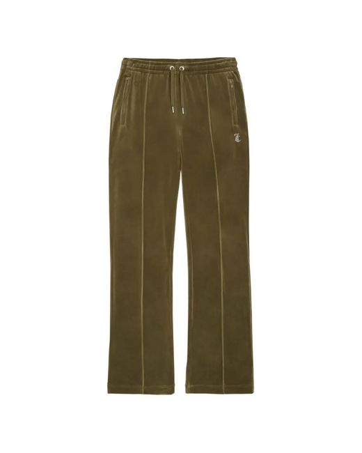 Juicy Couture Green Elastic-Waist Track Pants