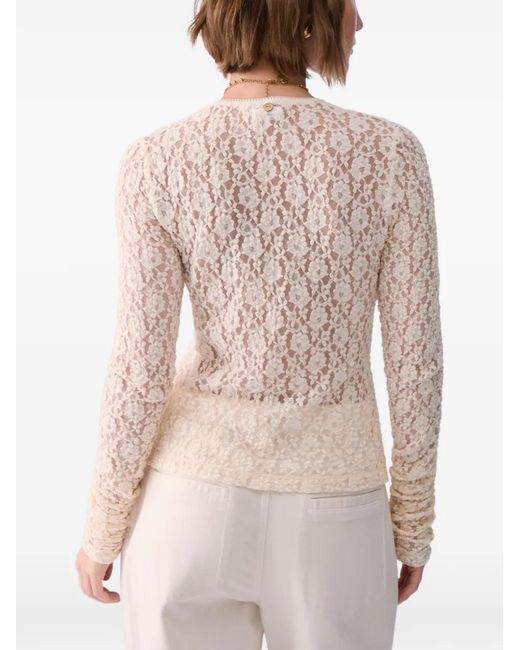 Liu Jo White Stretch Lace Top