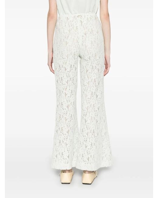 Twinset White Lace Trousers