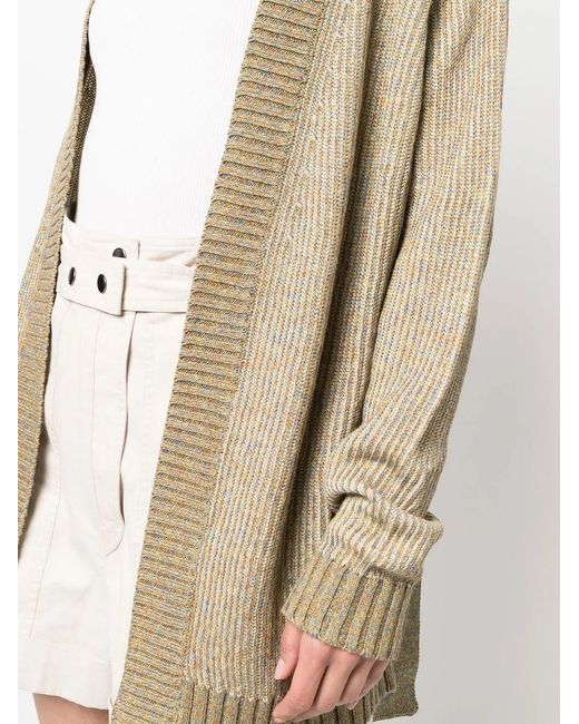 Woolrich Natural Tie-Fastening Knitted Cardigan