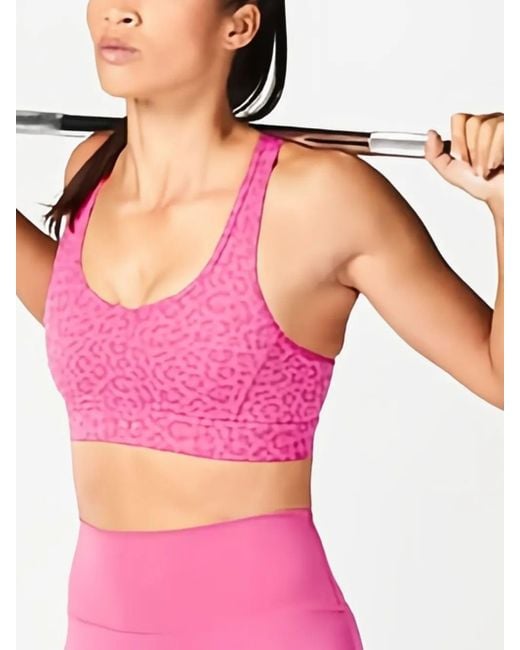 SQUATWOLF Pink Sport-BH mit Print