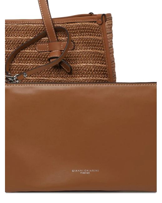 MARCELLA CLUB Brown Textured Top-Handle Tote Bag