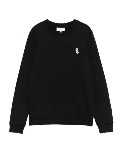 Maison Kitsuné Black 'Lady Fox' Sweatshirt
