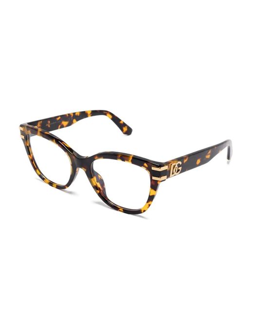Dolce & Gabbana Brown Tortoiseshell-Effect Glasses