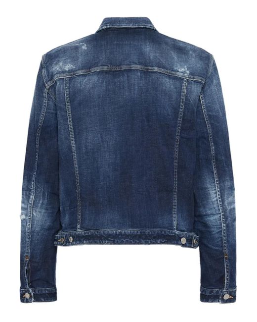 DSquared² Blue Biker Jacket for men