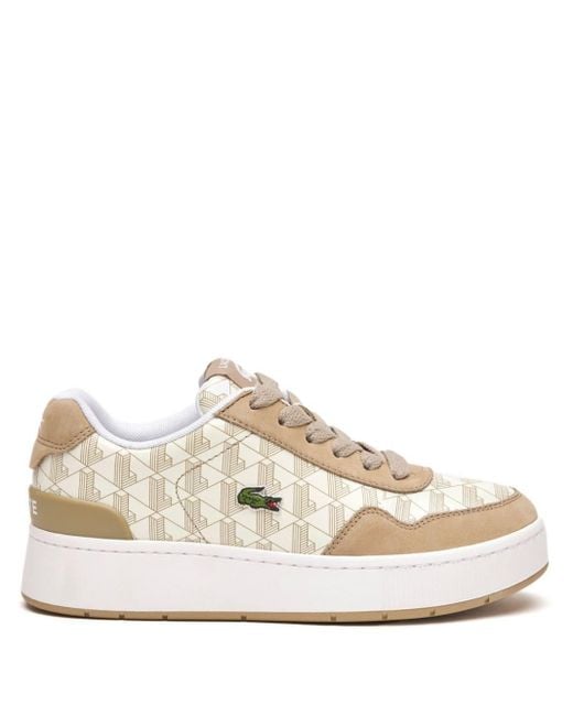Lacoste White Ace Clip Leather Sneakers