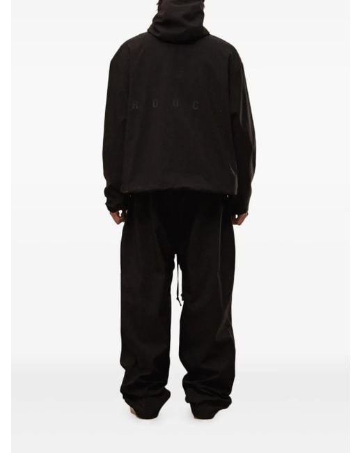 ROUGH Black Elasticated-Waistband Trousers