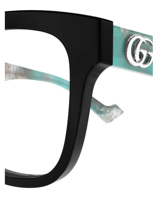 Gucci White Logo Square-Frame Glasses