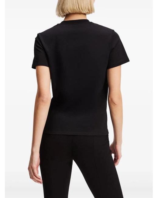Karl Lagerfeld Black Logo-Print T-Shirt