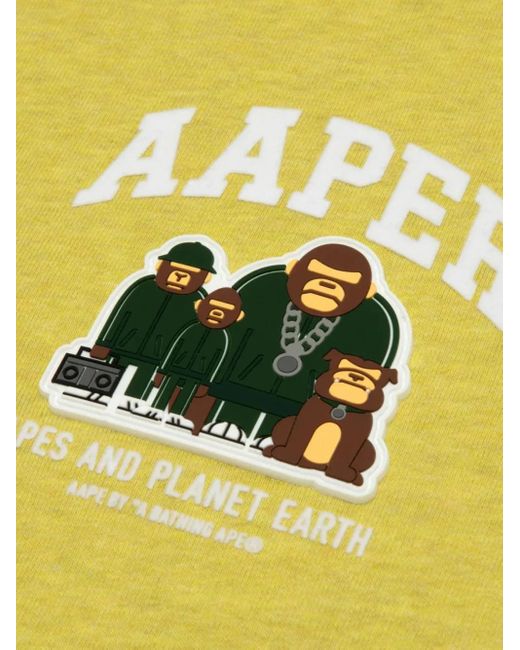 Aape By A Bathing Ape Yellow Aape Aaper Hoodie for men