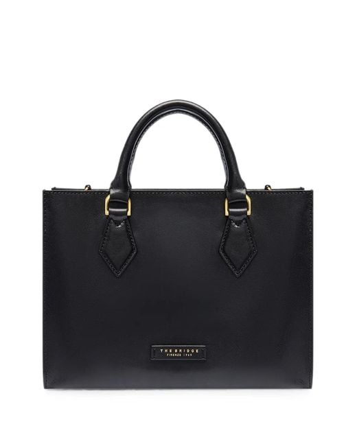 The Bridge Black Ida Leather Shoulder Bag
