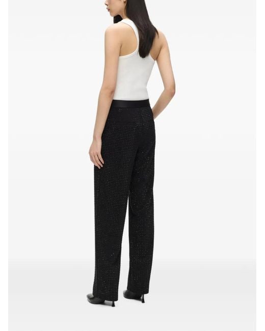 Karl Lagerfeld Black Rhinestone Tailored Pants