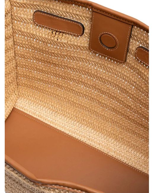 Gianni Chiarini Natural Marcella Straw-Effect Tote Bag