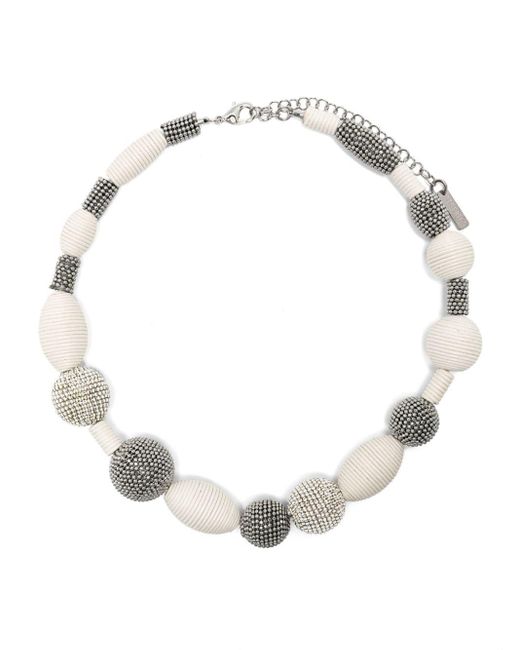Peserico Metallic Bead-embellished Necklace