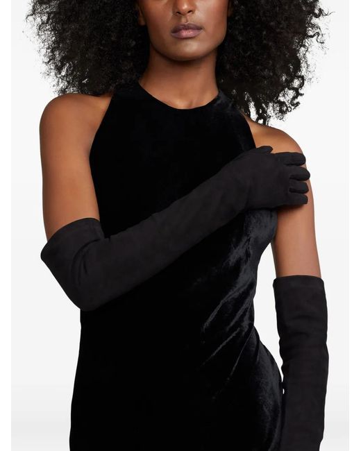 Ralph Lauren Black Suede Gloves