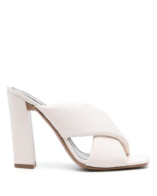 Paris Texas White Open-Toe Leather Sandals